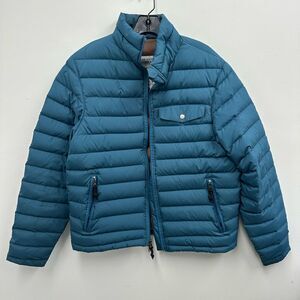 Poler Blue Zip Front Puffer Jacket Mens Size M